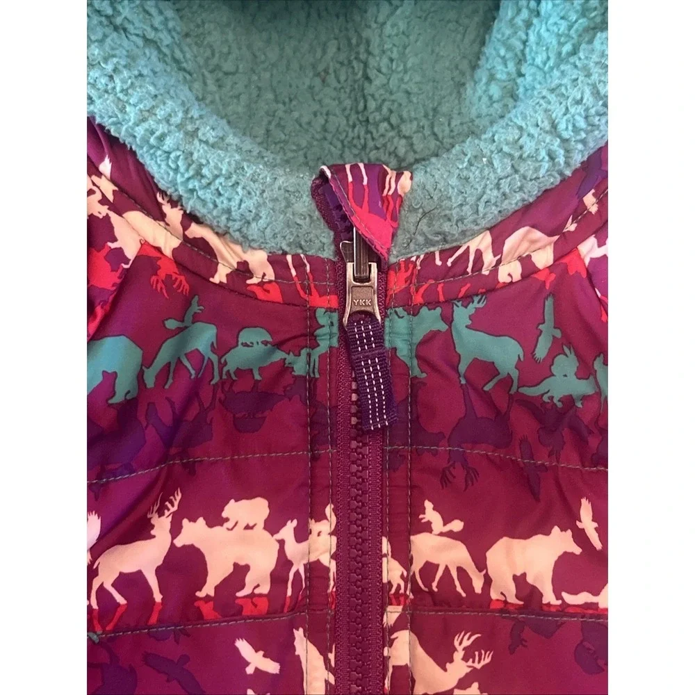 Patagonia Tribbles Reversible Toddler Puffer‎ Coat Fleece Girls 12 Months